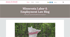 Desktop Screenshot of minnesotalaboremploymentlawblog.com