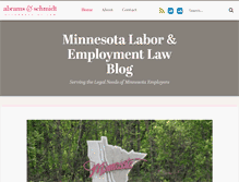 Tablet Screenshot of minnesotalaboremploymentlawblog.com